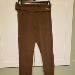 Michael Kors Leggings army green and gold